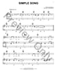 Simple Song piano sheet music cover